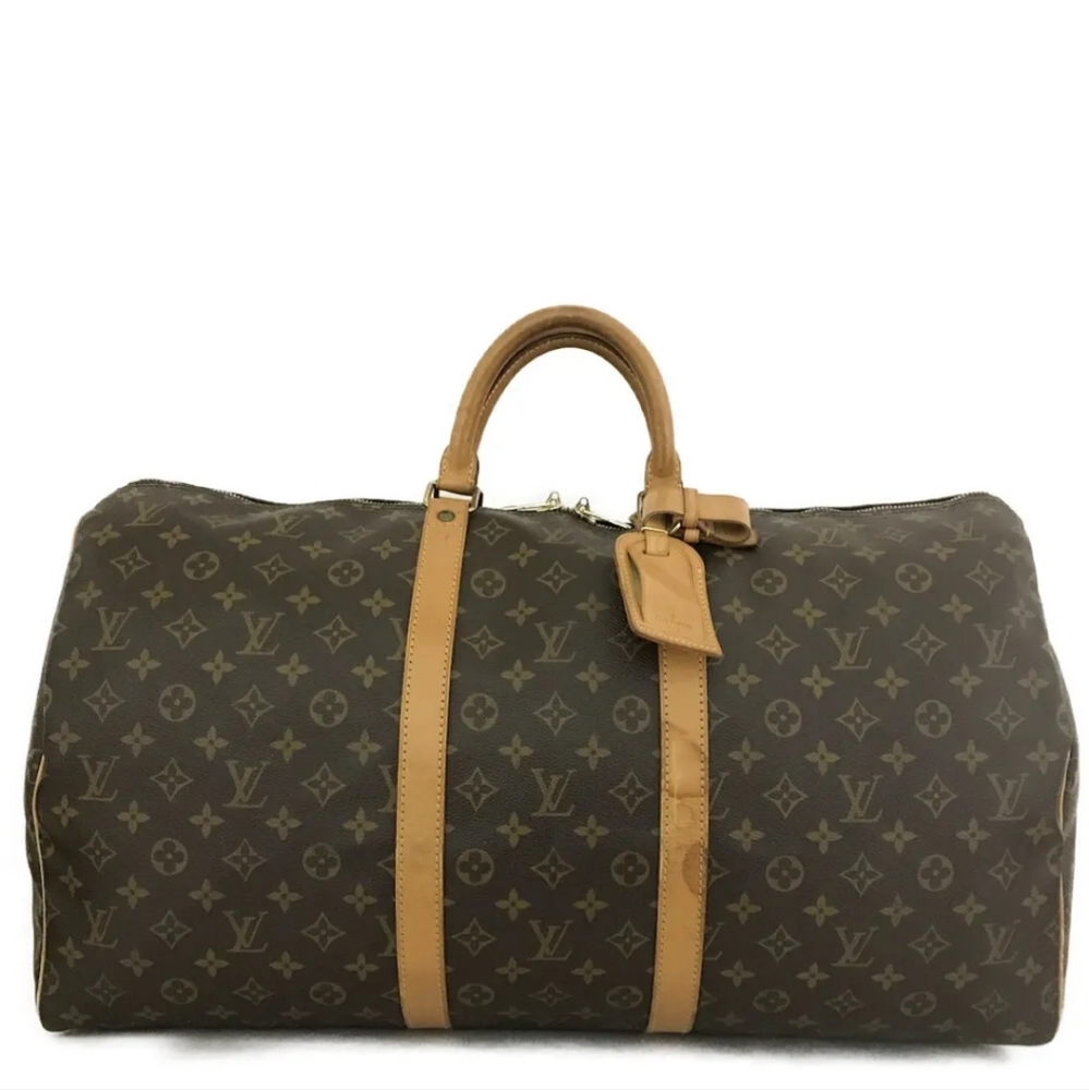 Louis Vuitton Monogram Keepall 55 Boston Travel Hand Bag. Watch Video!!